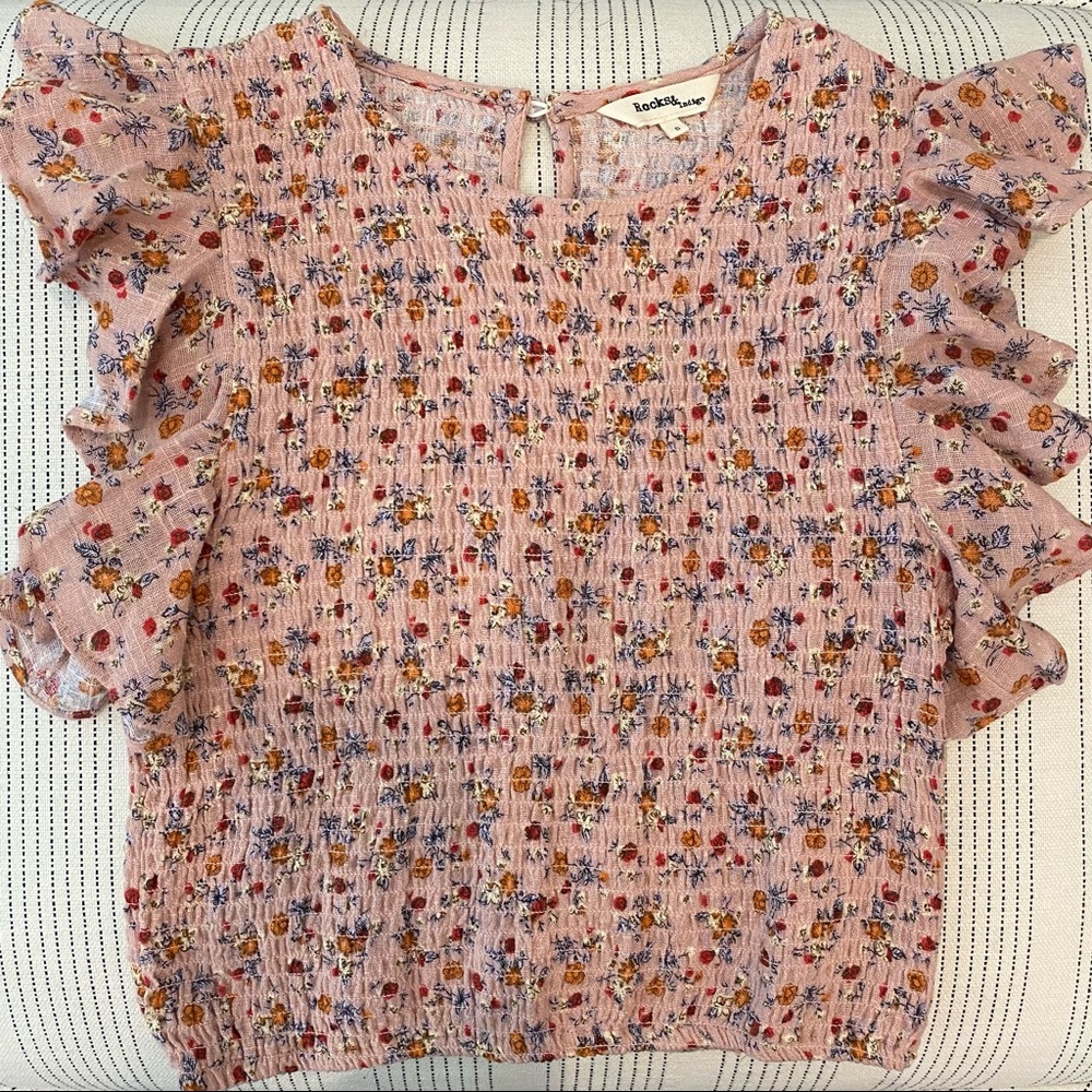 Rocks & Indigo Women’s Pink Floral Blouse